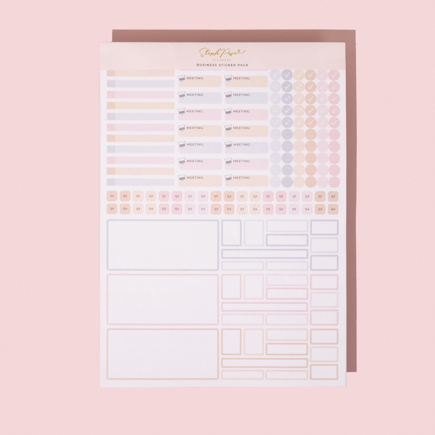 Business Planner Sticker Pack - Blush – Steph Pase Planners