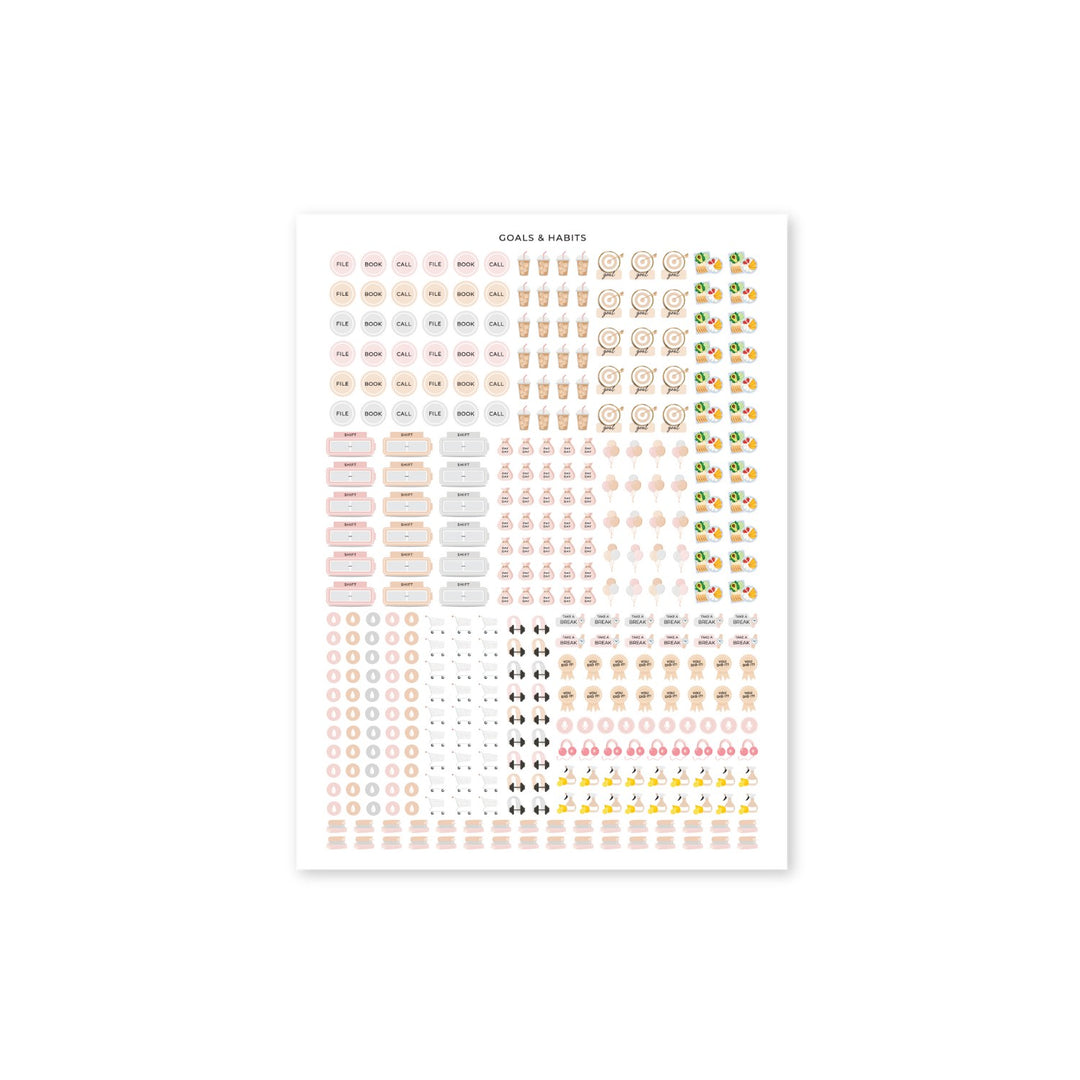 Business Planner Sticker Pack - Blush
