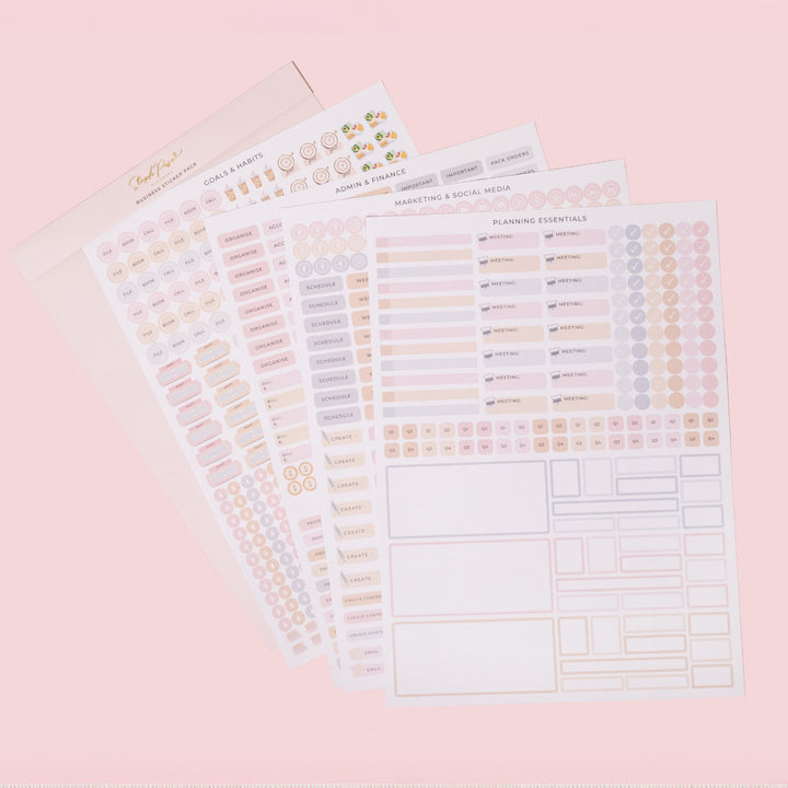 Business Planner Sticker Pack - Blush
