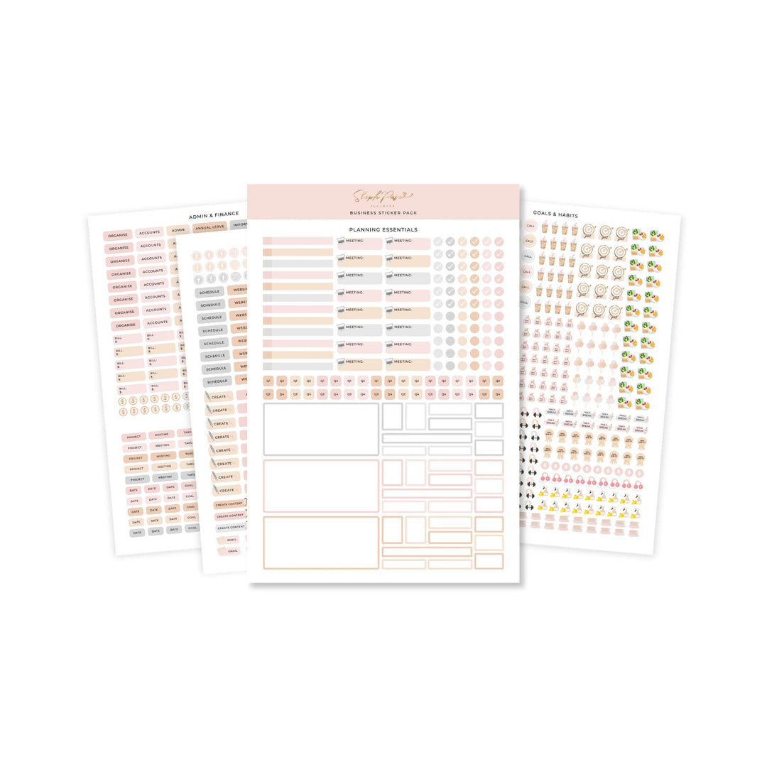 Business Planner Sticker Pack - Blush