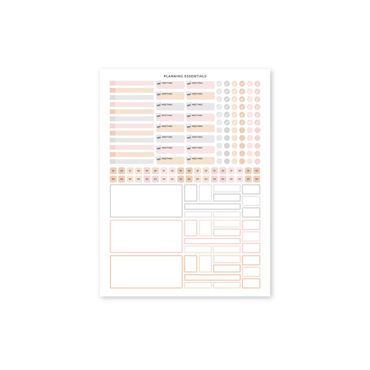 Business Planner Sticker Pack - Blush