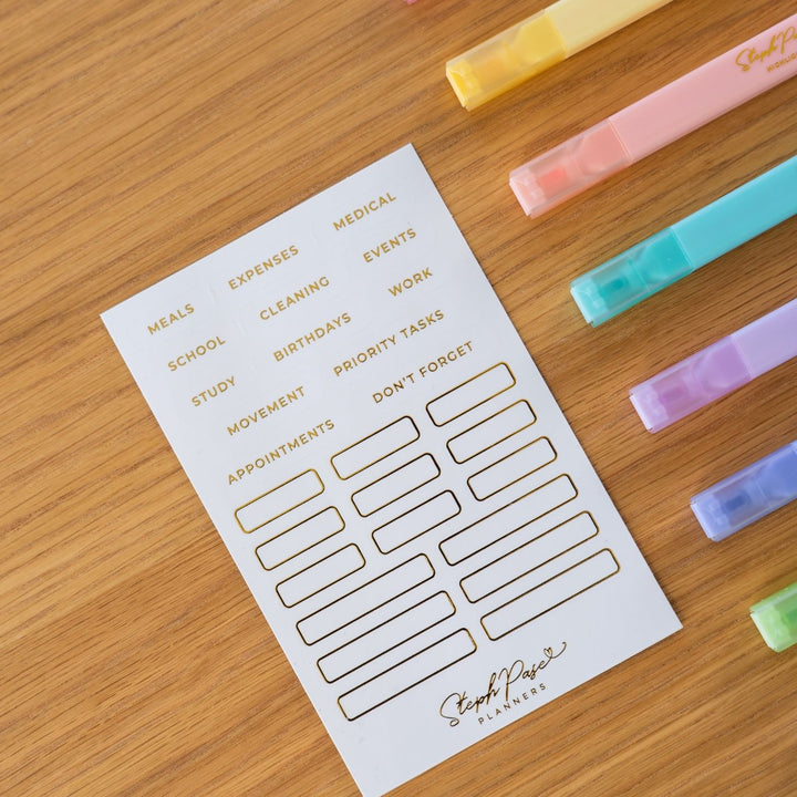 Pastel Highlighters - Planning Pack