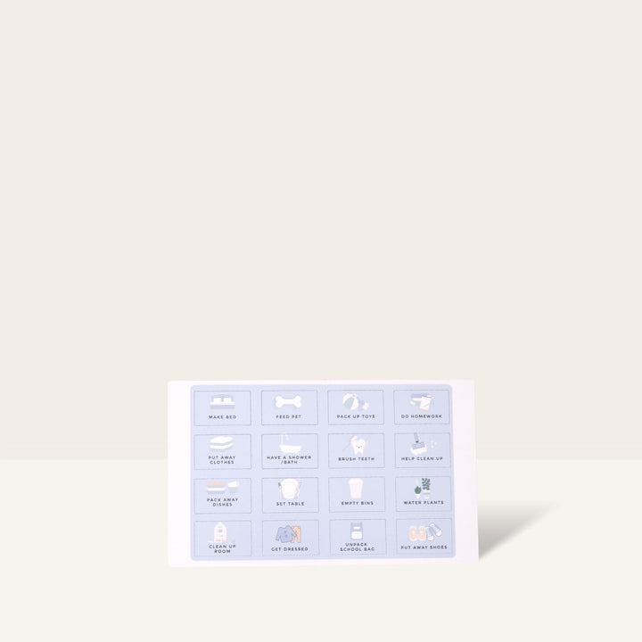 Kids Chore Magnet Icon Set - Blue