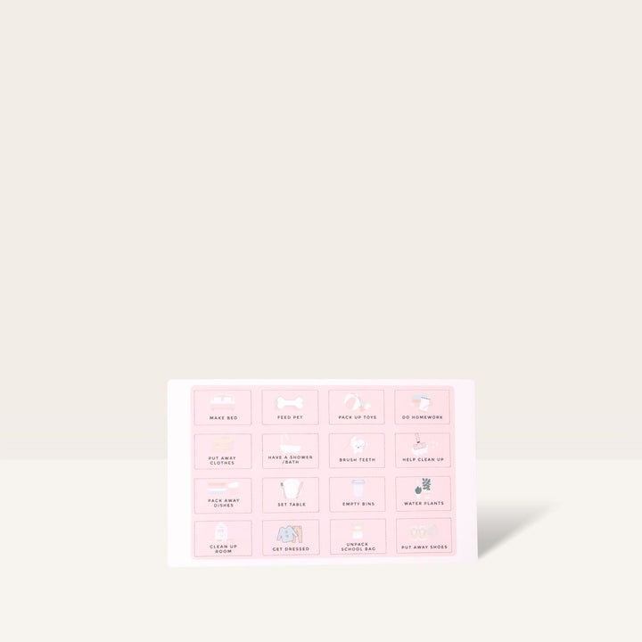 Kids Chore Magnet Icon Set - Blush