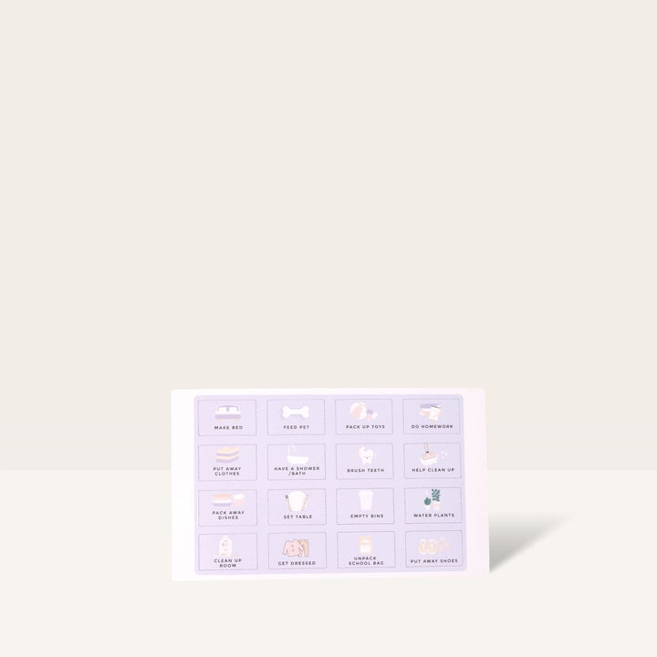 Kids Chore Magnet Icon Set - Lilac