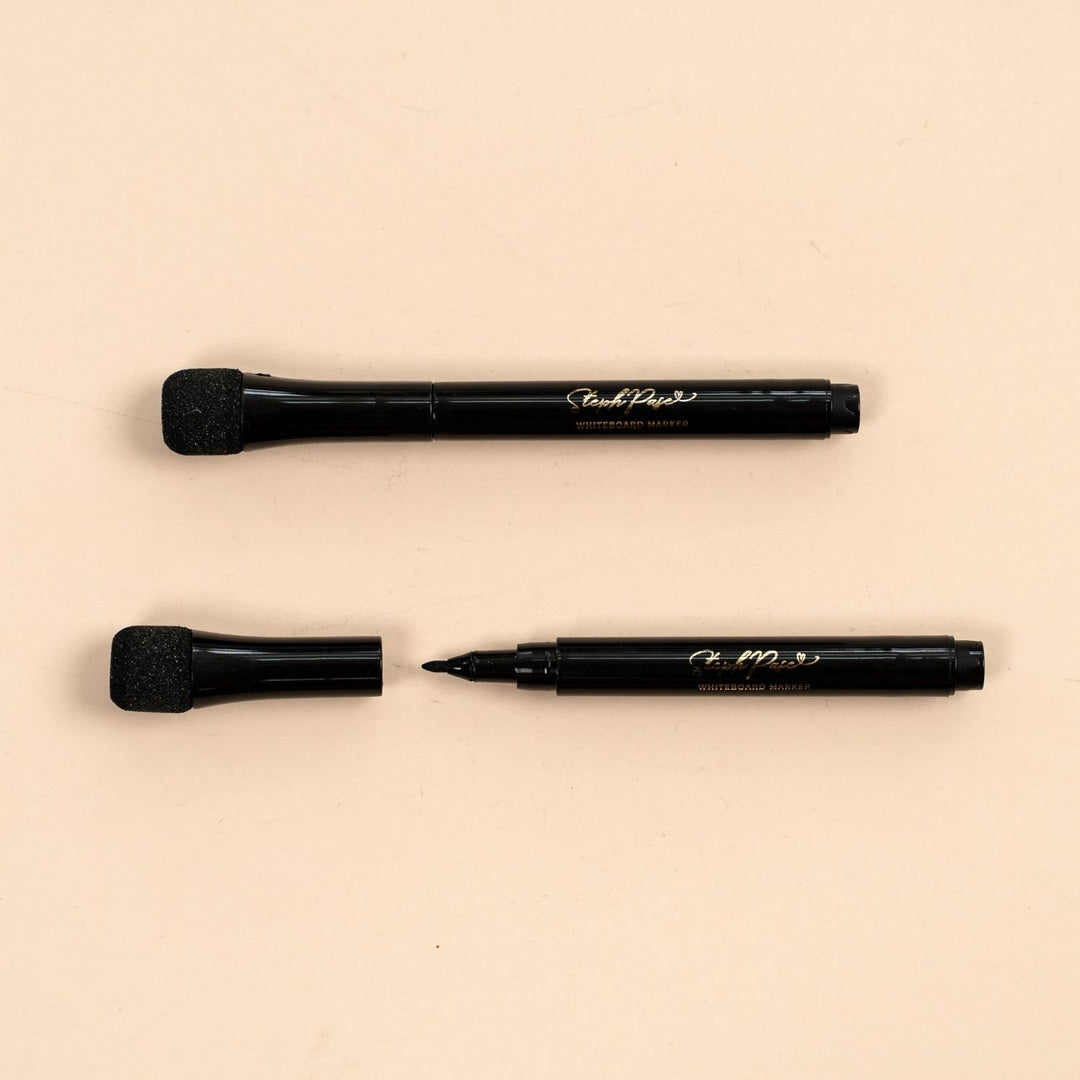 Magnetic Whiteboard Markers - Black 3-Pack
