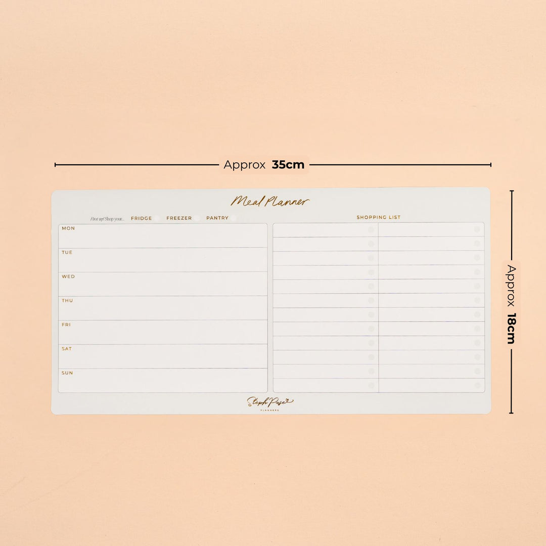 Meal Planner Magnet - Soft Grey