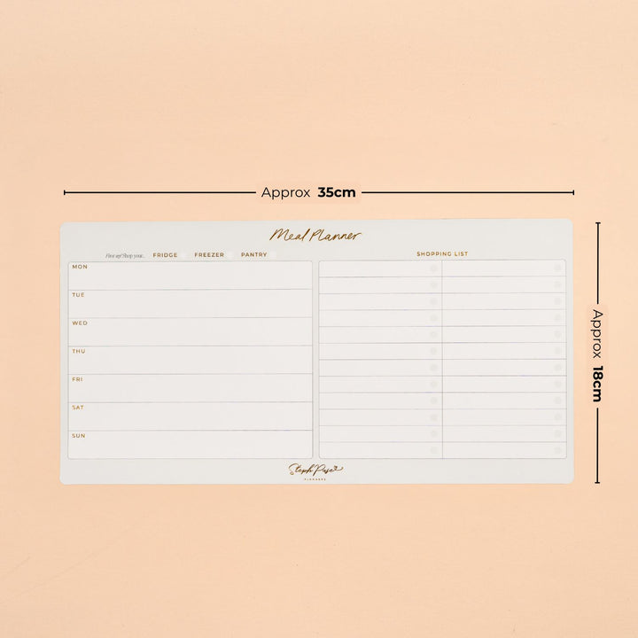 Meal Planner Magnet - Soft Grey