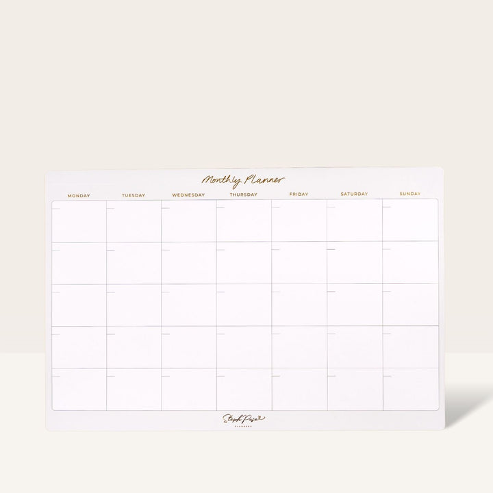 Monthly Planner Magnet - Soft Grey
