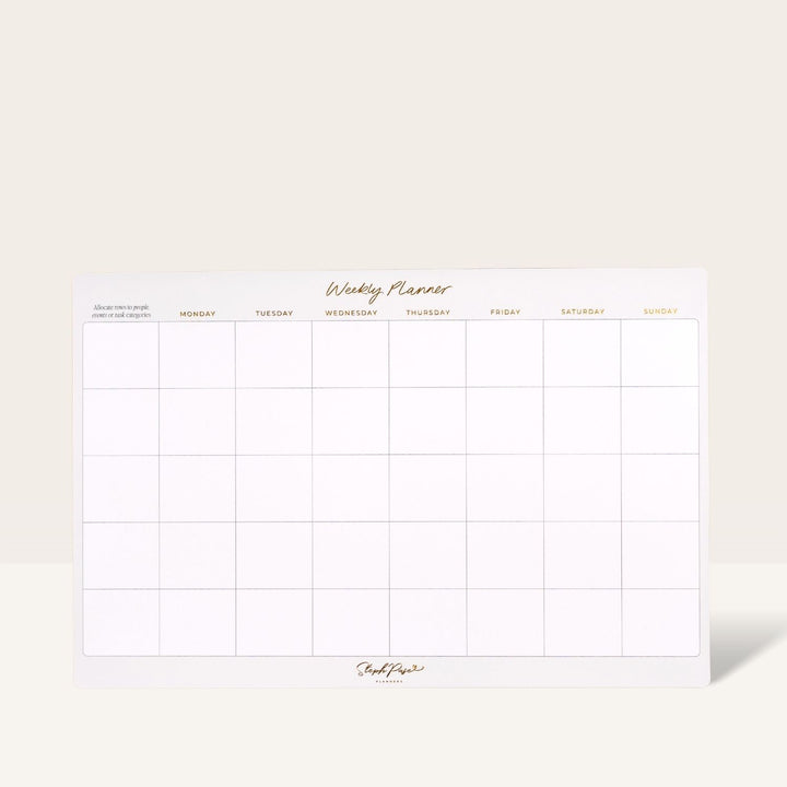 Weekly Categorised Planner Magnet - Soft Grey