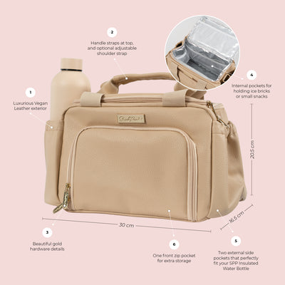 Luxe Insulated Lunch Bag - Beige