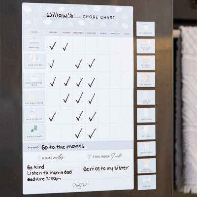 Kids Chore Chart Magnet LILAC