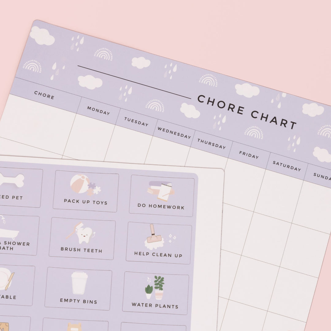 Kids Chore Chart Magnet LILAC