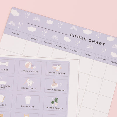 Kids Chore Chart Magnet LILAC