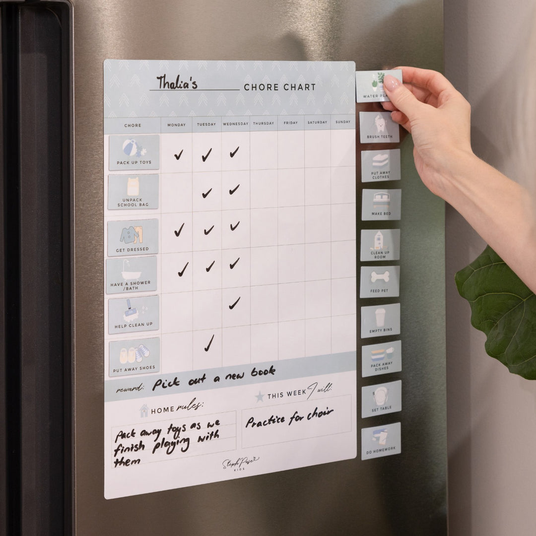 Kids Chore Chart Magnet SAGE
