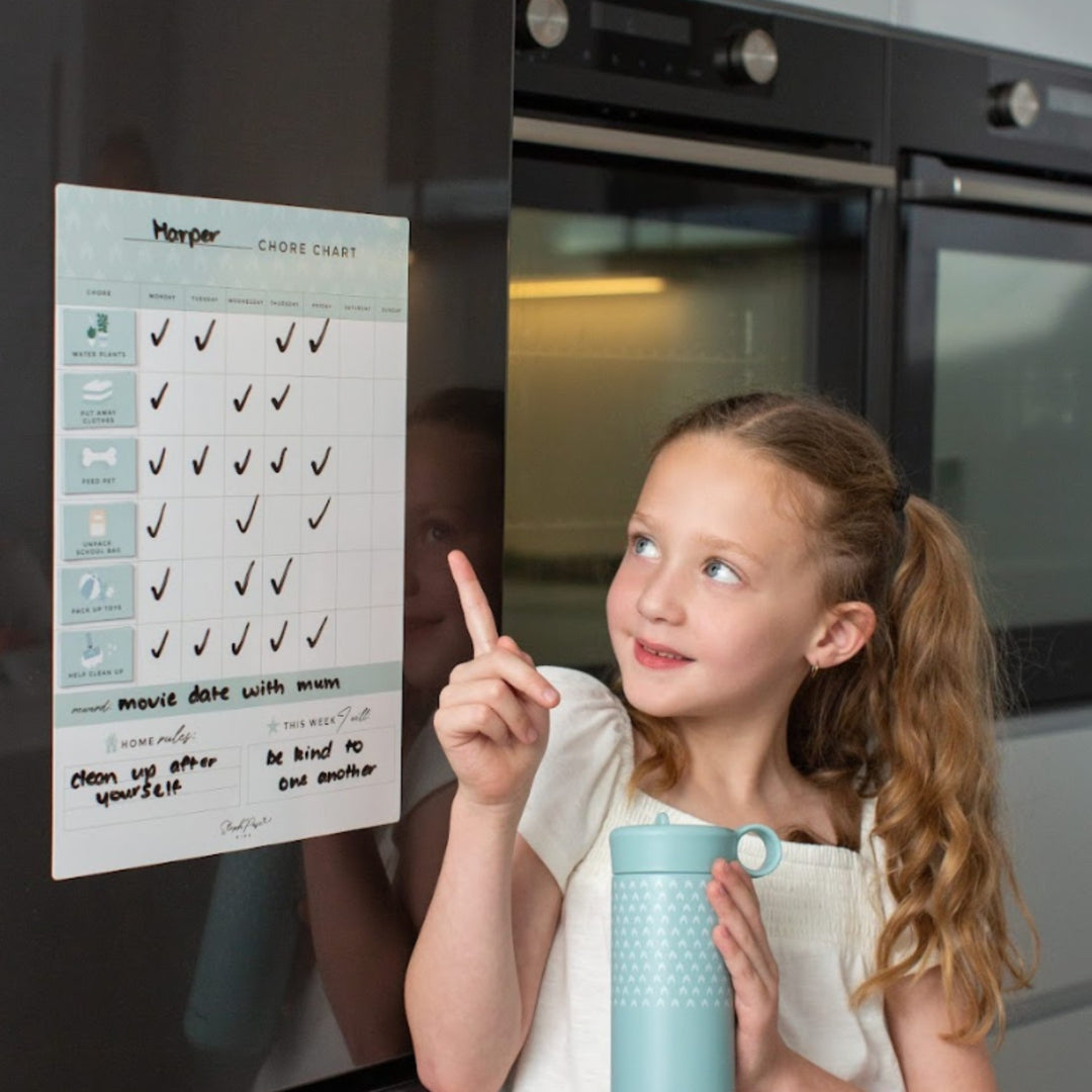 Kids Chore Chart Magnet SAGE