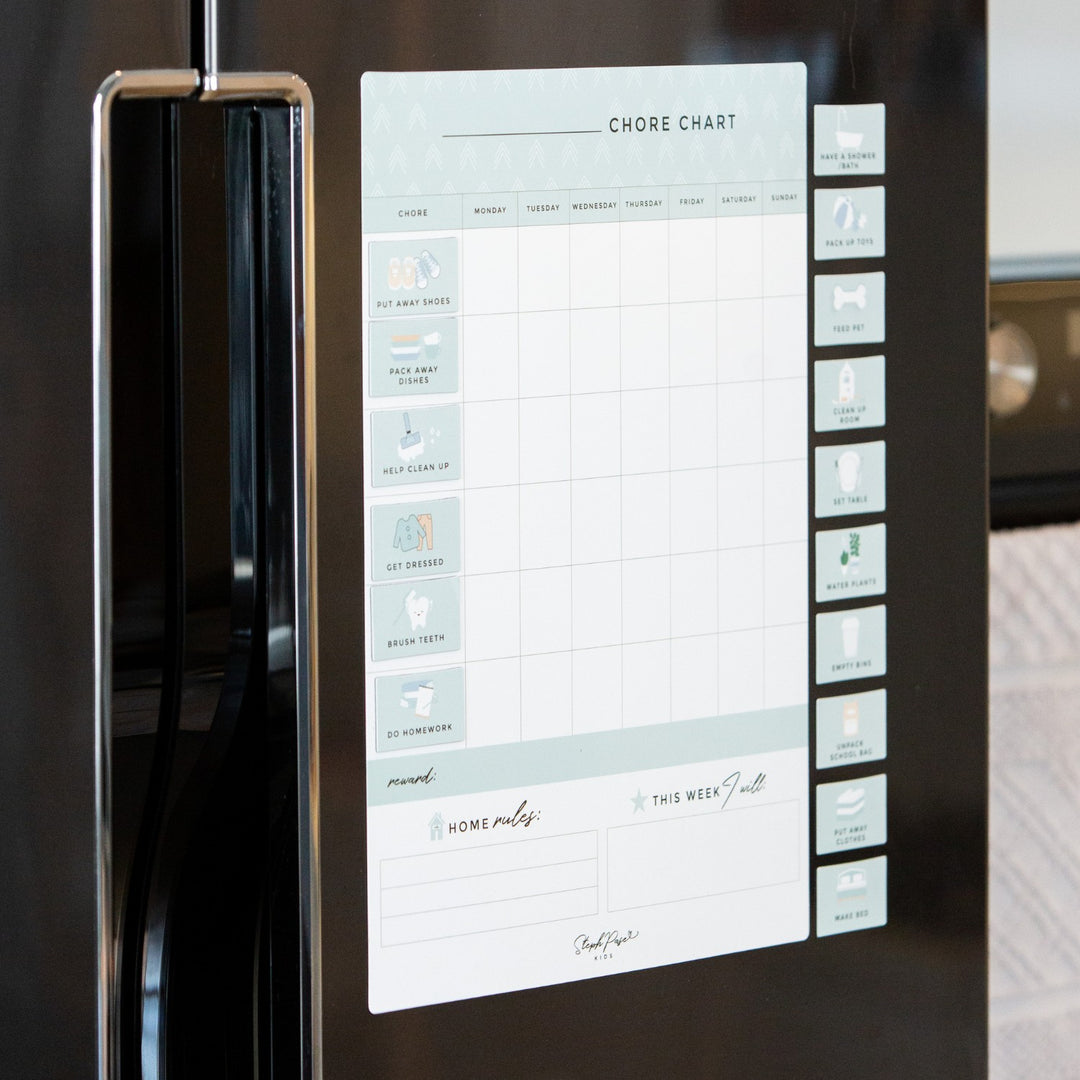 Kids Chore Chart Magnet SAGE
