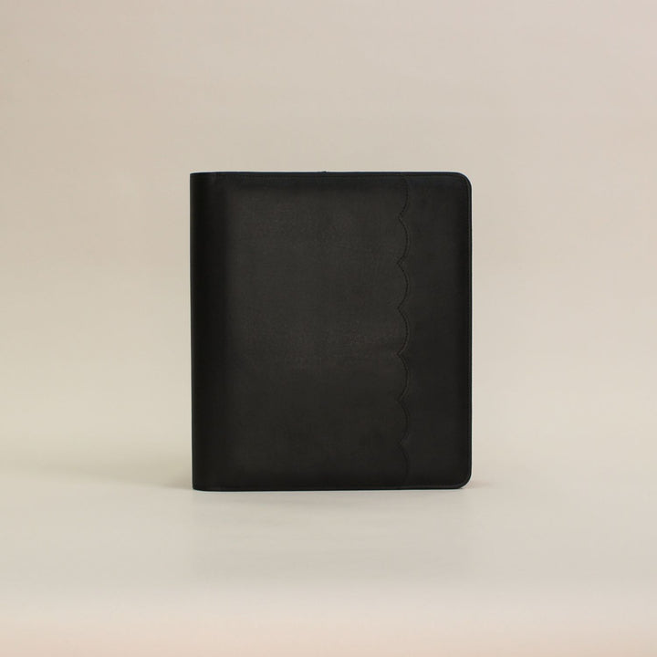 Luxe Zip-up Planner Folio - Black - Large
