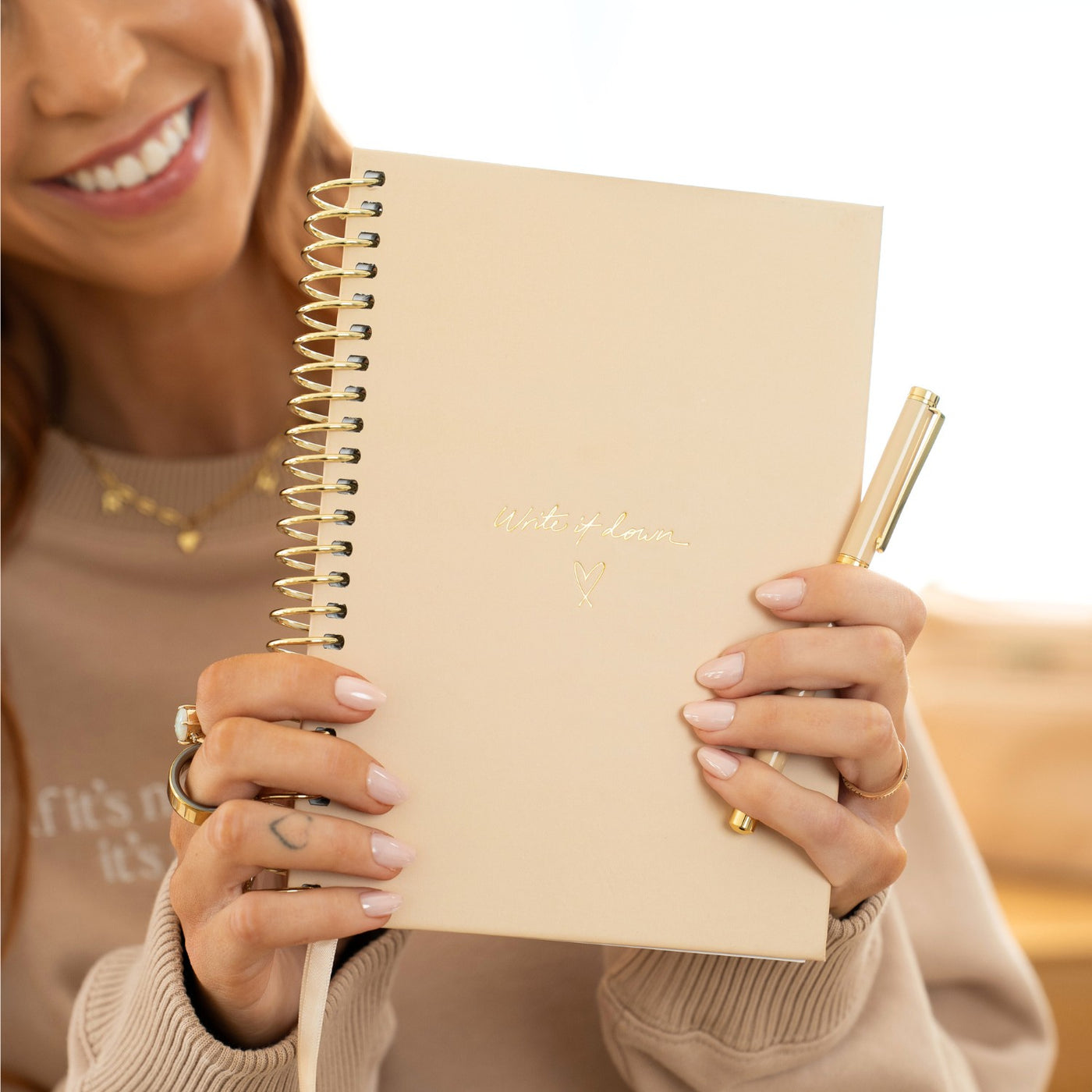 Write it Down Notebook - Beige