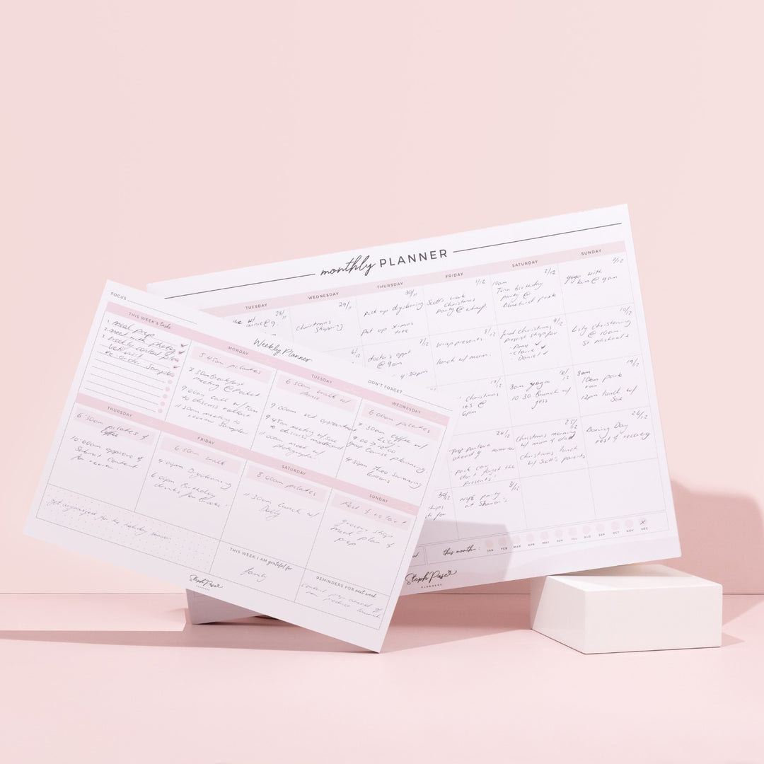 Monthly Desktop Planner Notepad