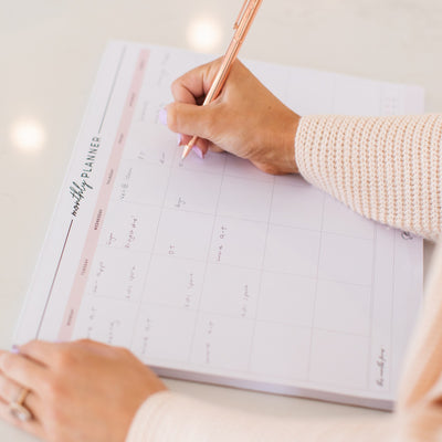 Monthly Desktop Planner Notepad