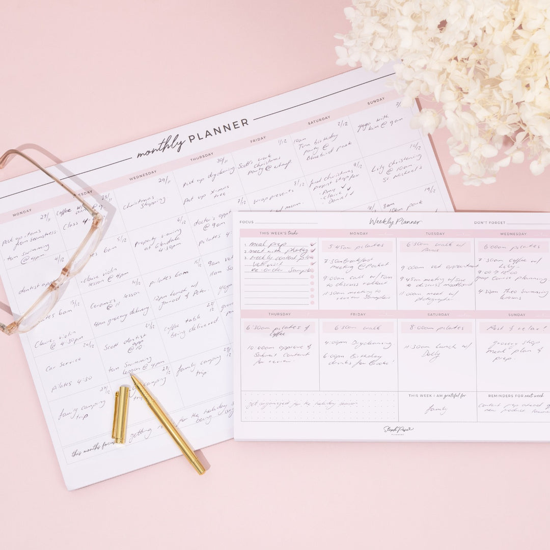 Monthly Desktop Planner Notepad