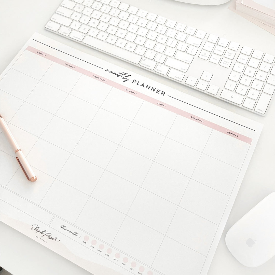 Monthly Desktop Planner Notepad
