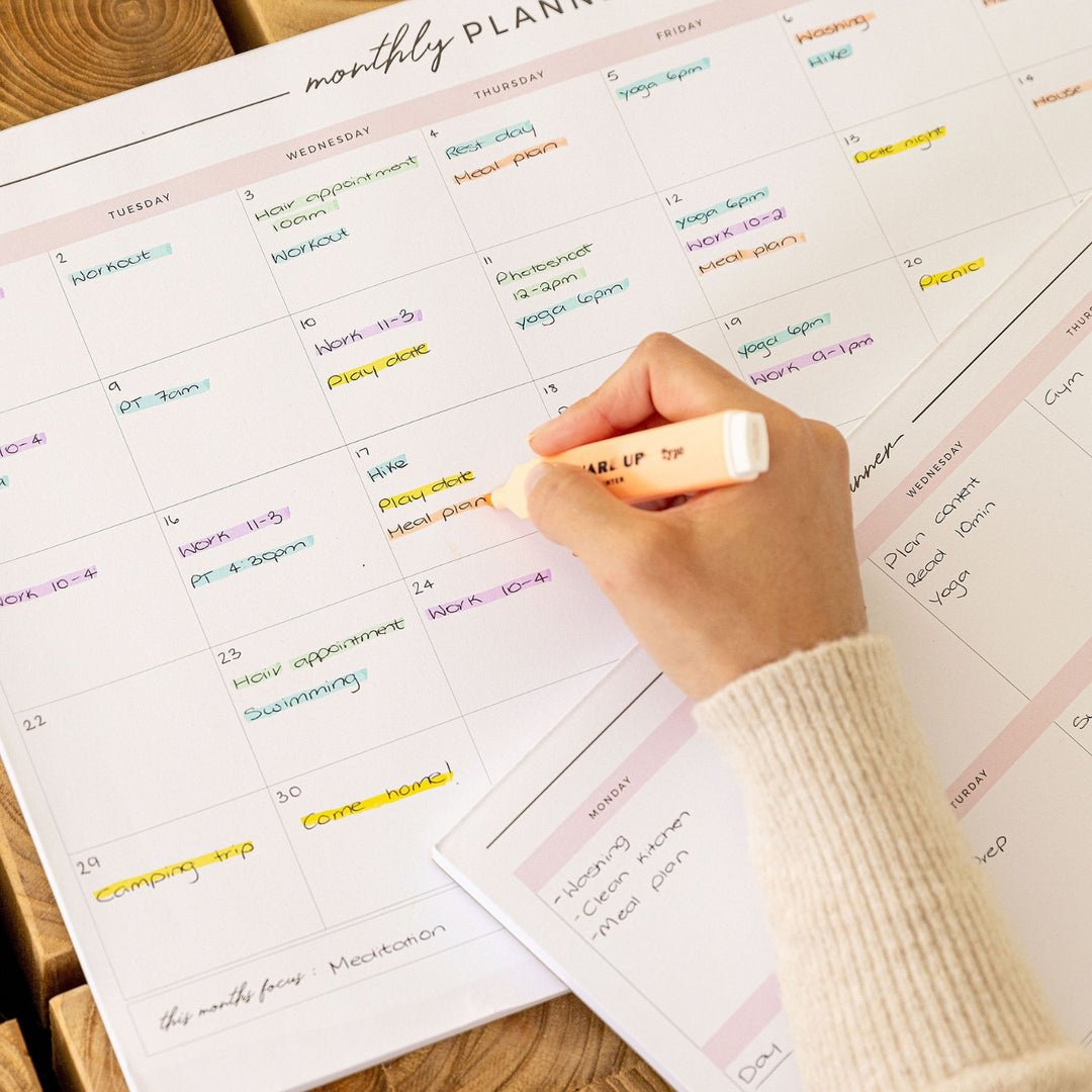 Monthly Desktop Planner Notepad