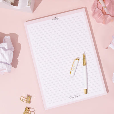 'Notes' Lined A5 Notepad