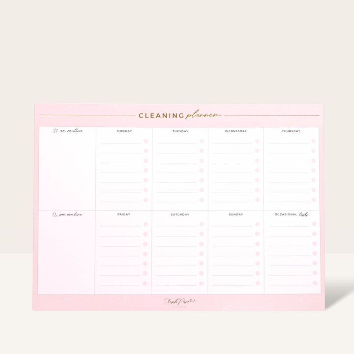 Cleaning Schedule Magnet - Blush Pink