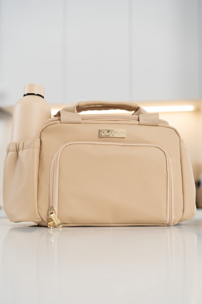 Refresh + Refuel Duo: Insulated 750ml Bottle and Luxe Lunch Bag - Beige