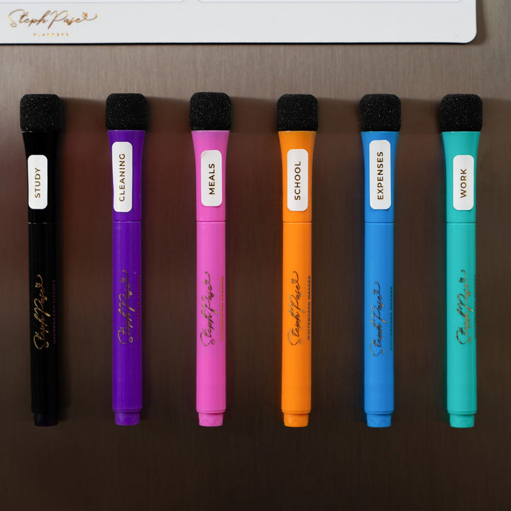 Magnetic Whiteboard Markers - Pastel Planning 6-Pack