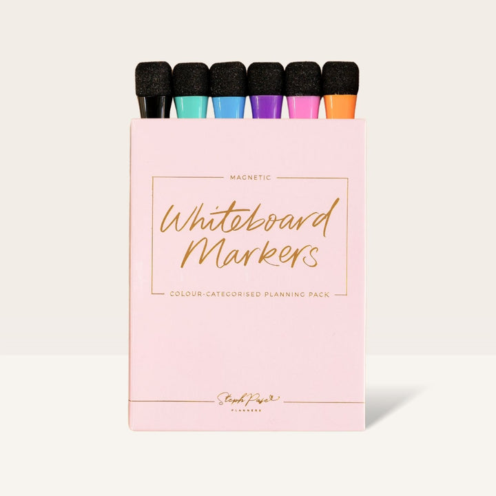 Magnetic Whiteboard Markers - Pastel Planning 6-Pack