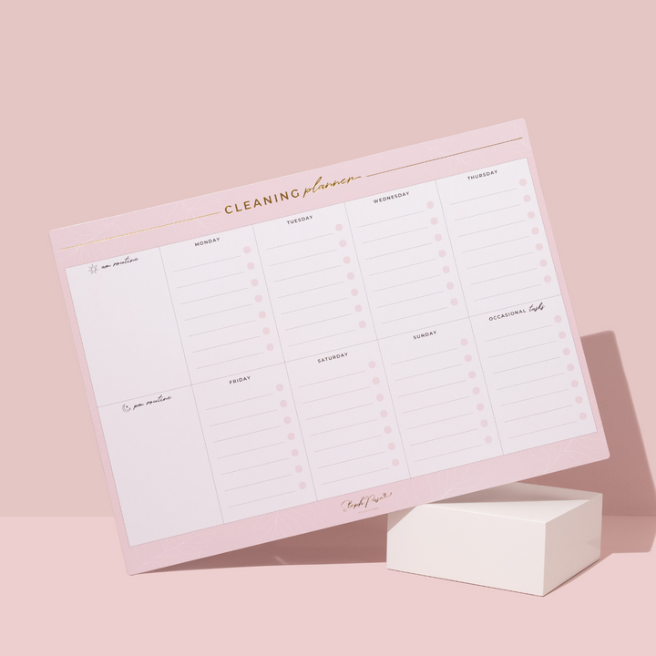 Magnetic Cleaning Planner - Blush