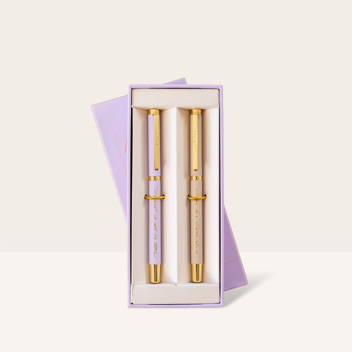Positivity Pens - Beige + Lilac 2 Pack