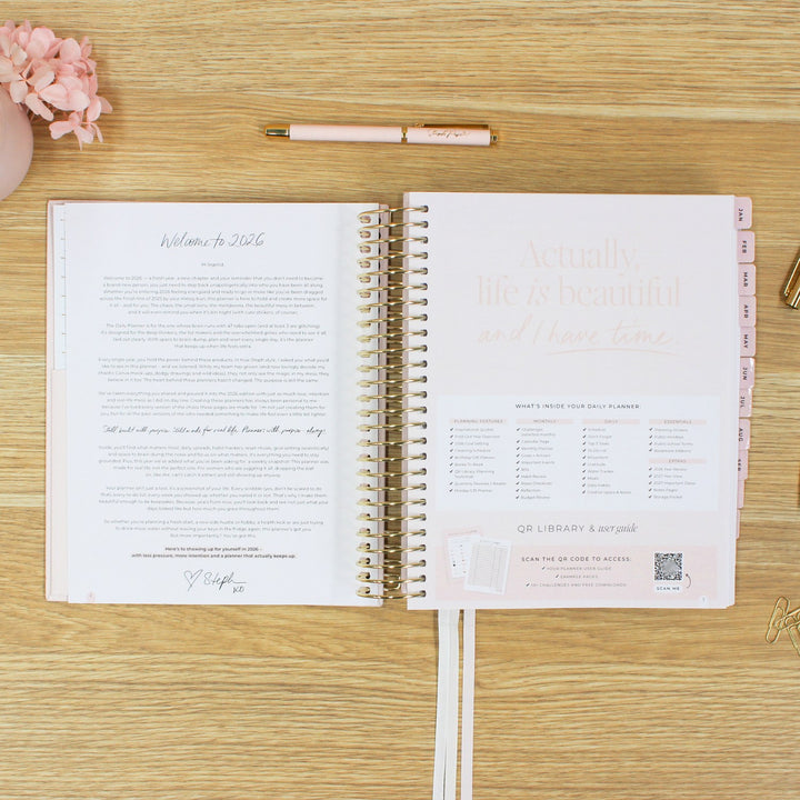 2026 Daily Planner - Blush