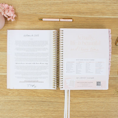 2026 Daily Planner - Blush