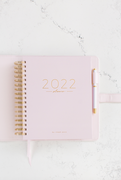 SECONDS STOCK Blush Leather Planner Cover (Signature, Daily + Classic)