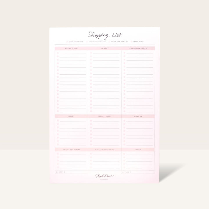 Shopping List A4 Notepad