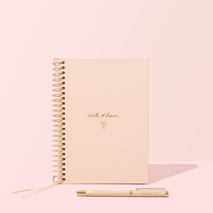 The Essential  Pen - Beige w/ Gold