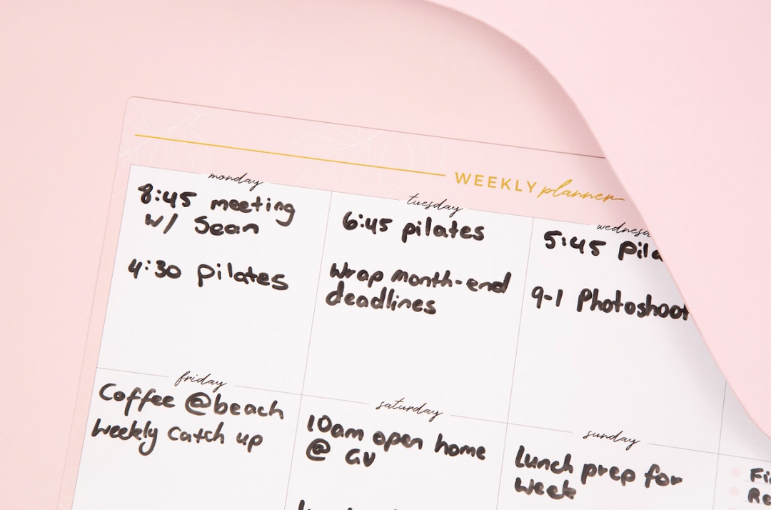 Weekly Planner Magnet - Blush