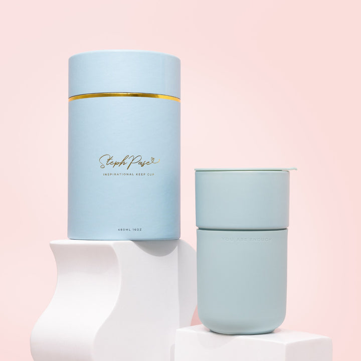 Inspirational Travel Mug - Duck Egg Blue