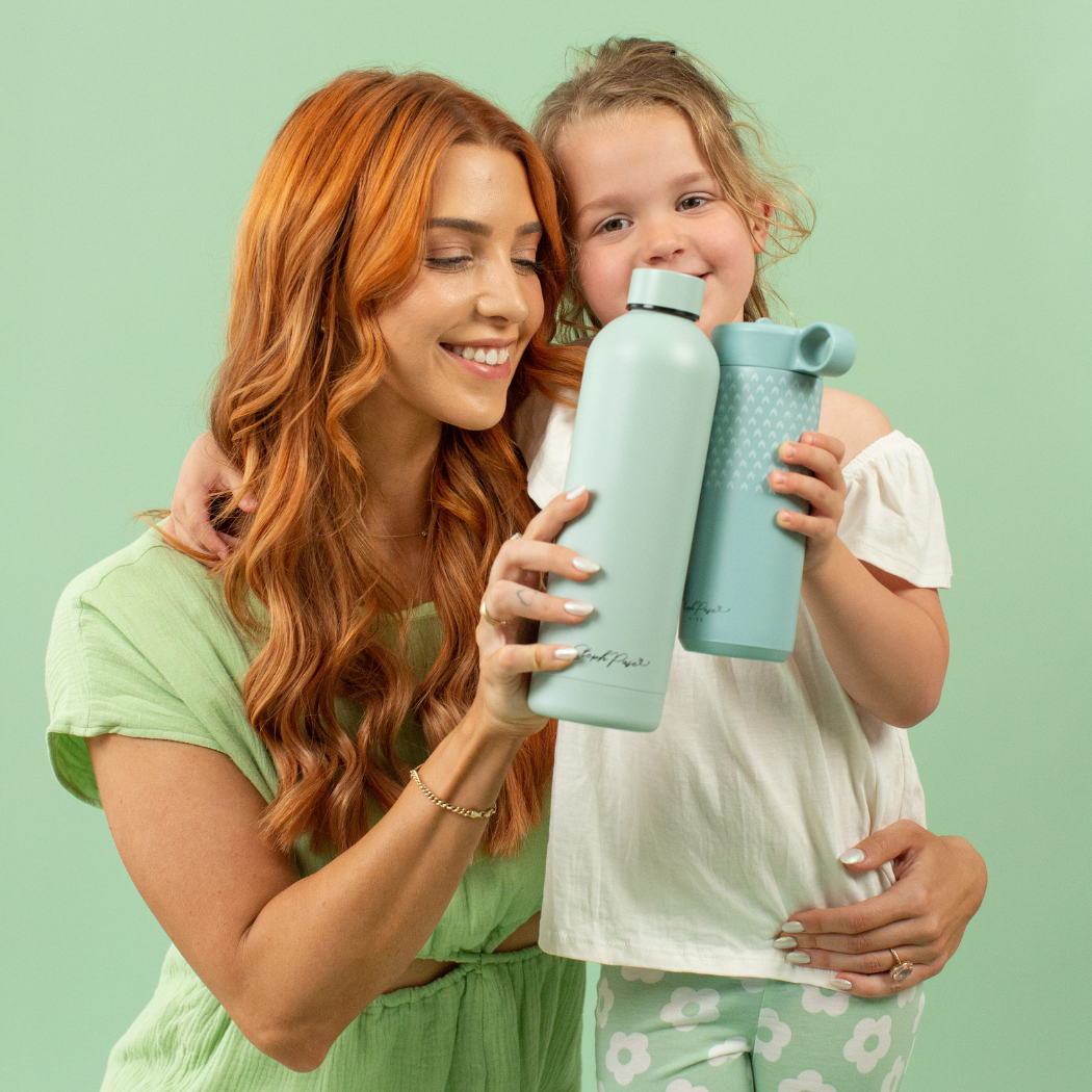 Insulated Kids Water Drink Bottle 500ml Sage