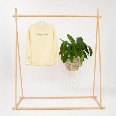 'One day at a time' Crew Neck Jumper - Butter Yellow