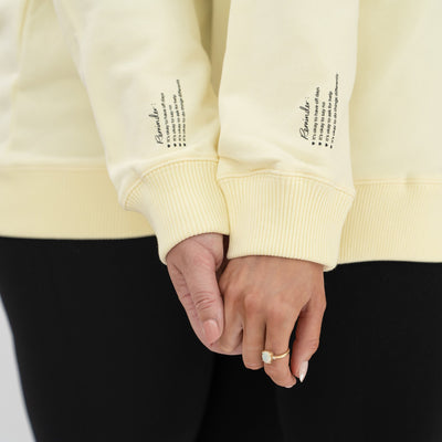 'One day at a time' Crew Neck Jumper - Butter Yellow