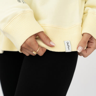 'One day at a time' Crew Neck Jumper - Butter Yellow