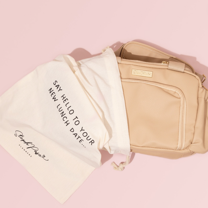 Luxe Insulated Lunch Bag for Adults - Beige – Steph Pase Planners