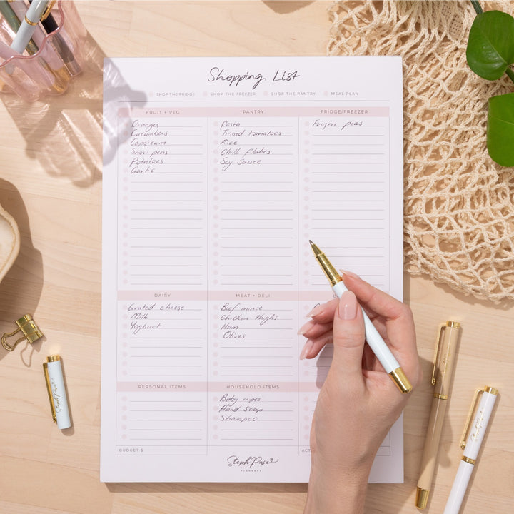 Shopping List Notepad A4