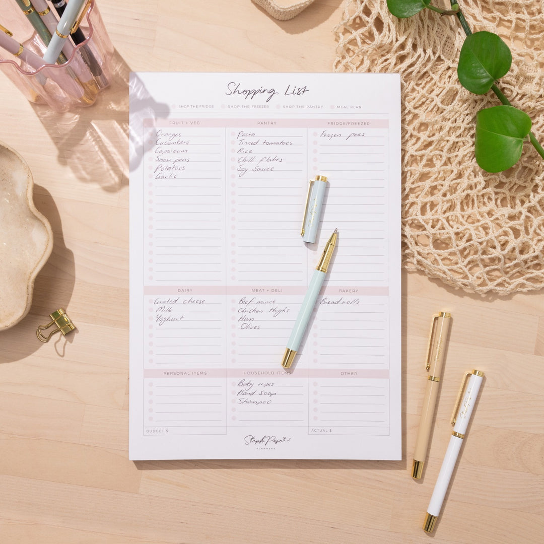 Shopping List Notepad A4