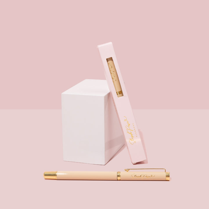 The Essential  Pen - Beige w/ Gold